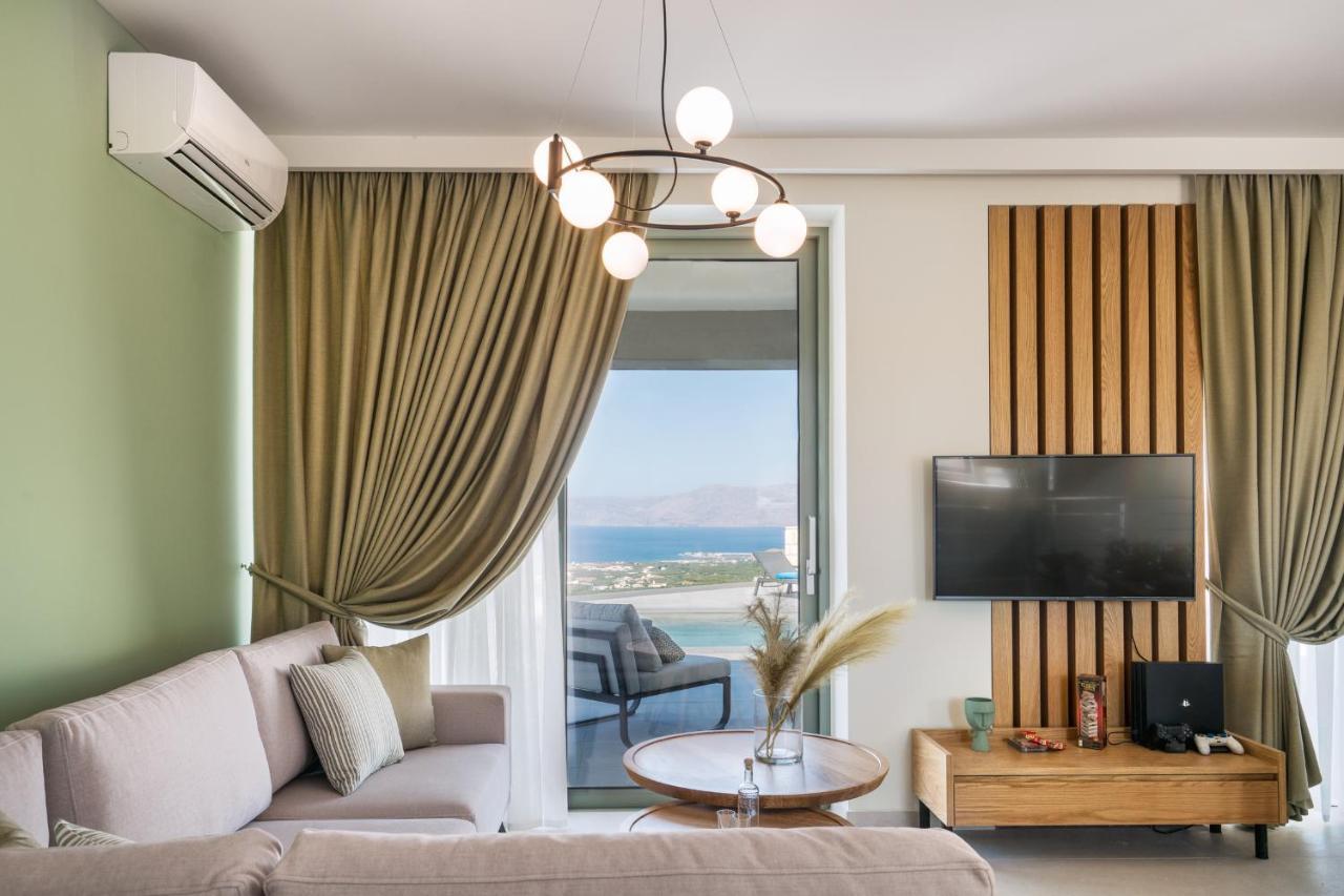 Luxurious Villa Cretan Aura With Private Heated Pool, Jacuzzi And Playroom Agios Ioannis  Zewnętrze zdjęcie